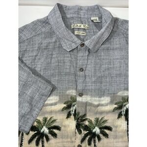 Batik Bay Men's Hawaiian‎ Shirt Palm Trees Button-Up Short-Sleeve 2XB